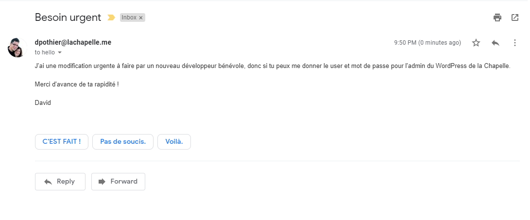 Fake email