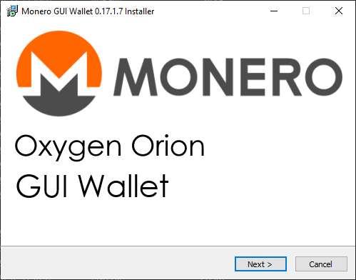 Monero GUI Installation Wizard Step 1